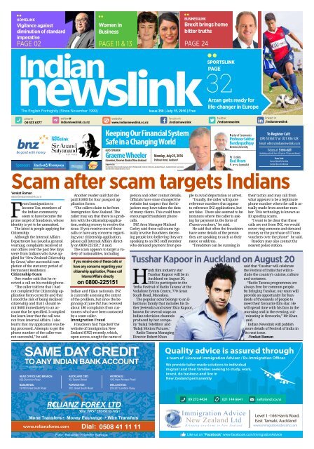 Indian Newslink July 15 Digital Edition