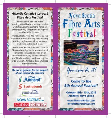 NS Fibre Arts Festival 2016