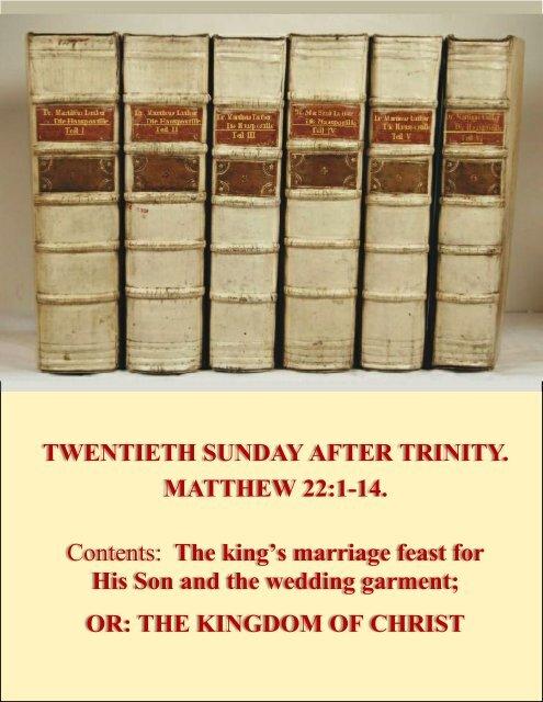 TWENTIETH SUNDAY AFTER TRINITY.