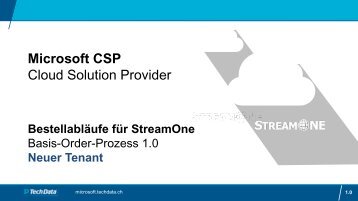 CSP Bestellung über einen neuen Tenant