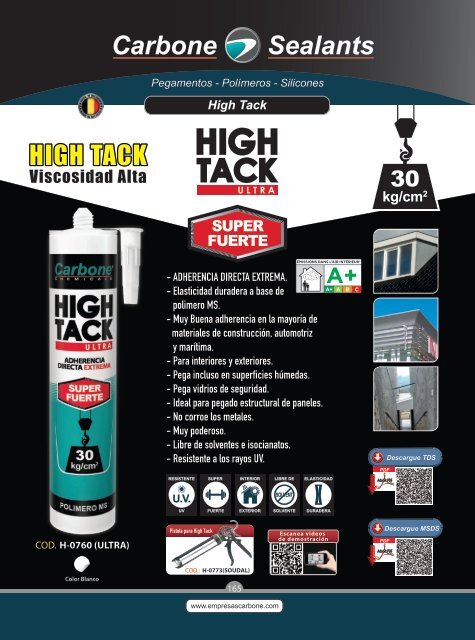 Catálogo Carbone High Tack Ultra