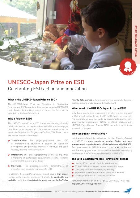 UNESCO Global Action Programme on Education for Sustainable Development