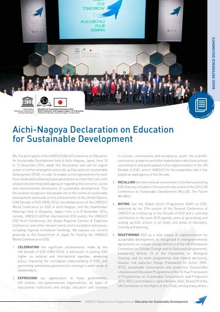 UNESCO Global Action Programme on Education for Sustainable Development