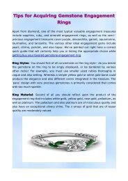 Tips for Acquiring Gemstone Engagement Rings