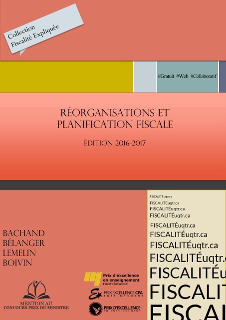 RÉORGANISATIONS ET PLANIFICATION FISCALE