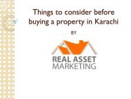 Things to consider before buying a property in Karachi