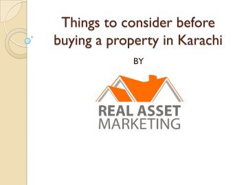 Things to consider before buying a property in Karachi