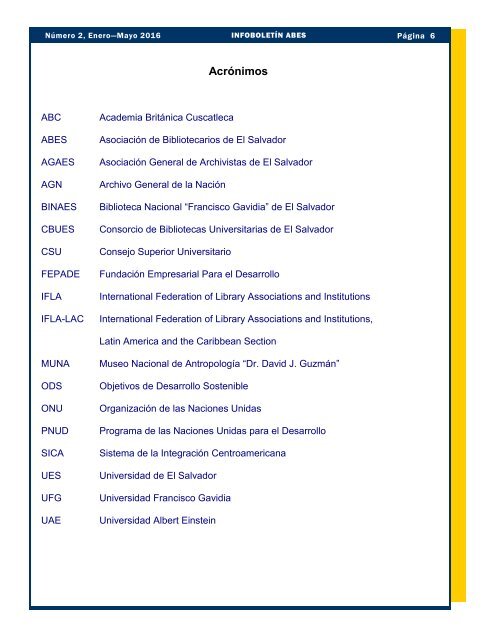 Infoboletín ABES (No. 2)