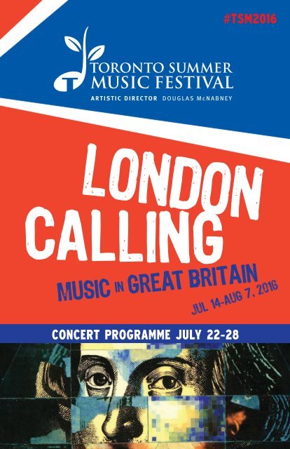 Toronto Summer Music Festival - Concert Programme - July 22-28