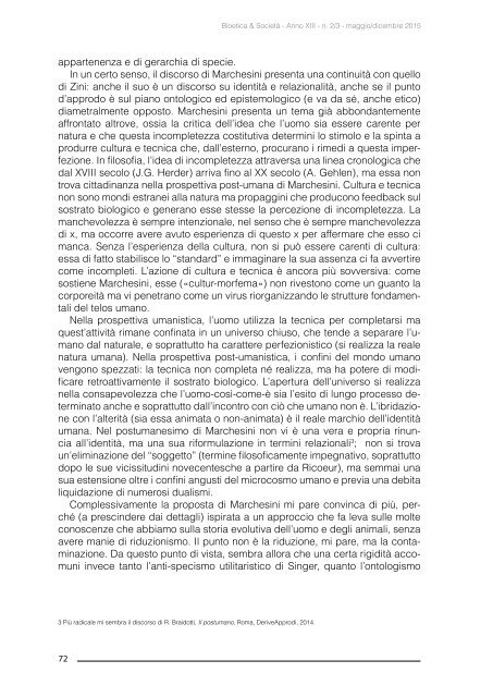 Bioetica & Società Anno XIII - N. 2/3