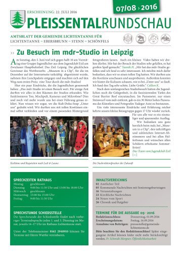 Pleißental-Rundschau 07-08/2016