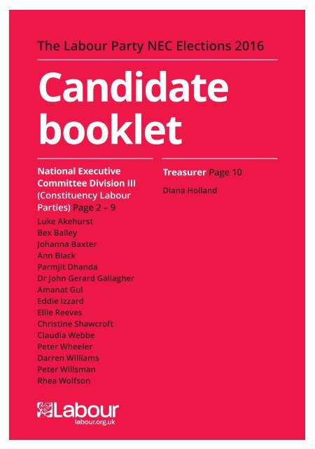 Candidate booklet