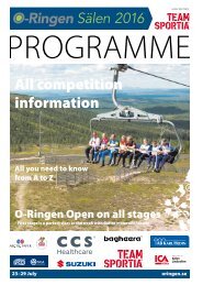 O-Ringen Sälen 2016 Programme