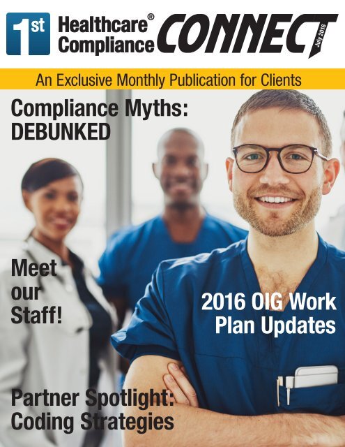 First Healthcare Compliance CONNECT- July 2016