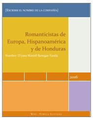 romanticistas de europa hispanoamerica y honduras