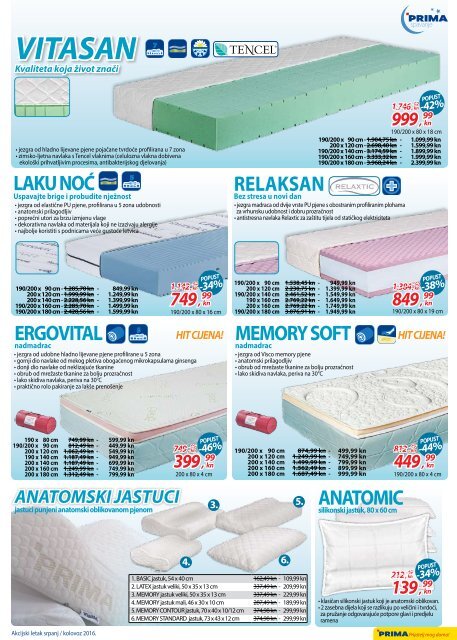 Prima namještaj akcijski letak srpanj-kolovoz 2016