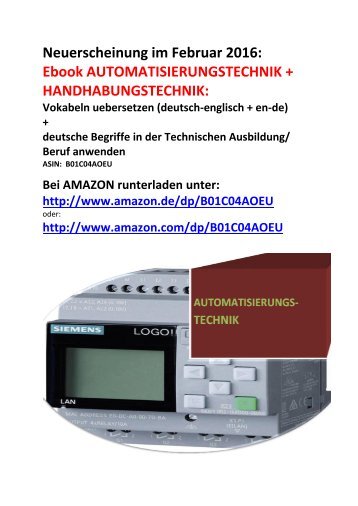 de-englisch woerterbuch Automatisierungstechnik + deutsche Begriffserklaerungen