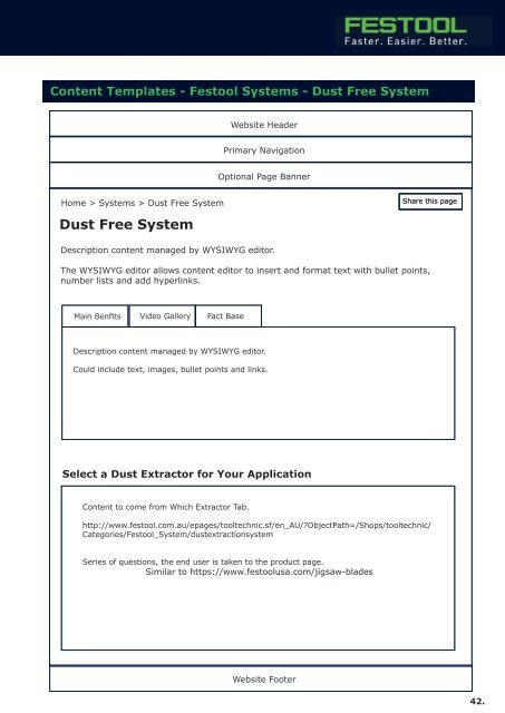 Festool - Website Brief - Festool Only-with comments EB