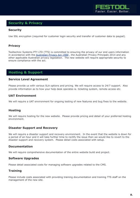 Festool - Website Brief - Festool Only-with comments EB