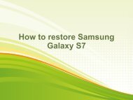 How to restore Samsung Galaxy S7