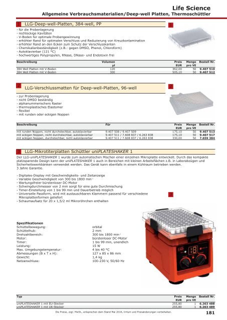 LLG-Labware Consumables