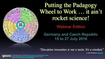Putting the Padagogy Wheel to Work … it ain’t rocket science!