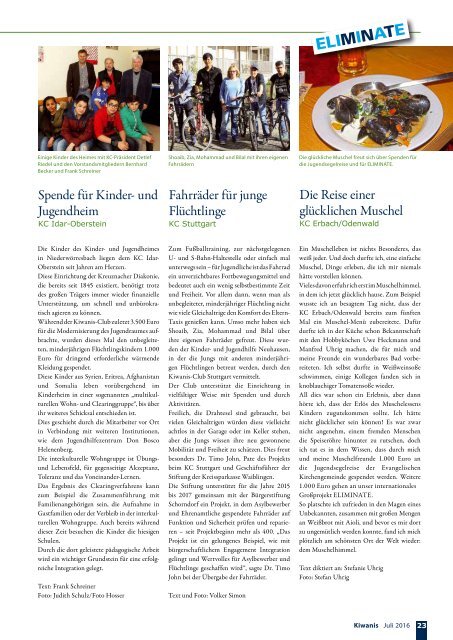 Kiwanis Nachrichten Ausgabe 2-2016