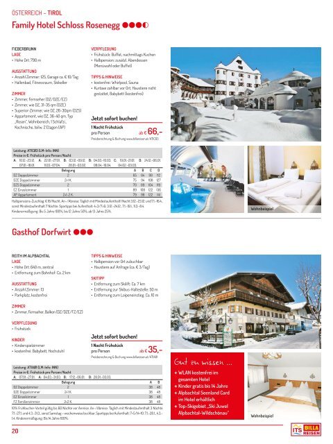 ITS Billa Reisen Winterkatalog 2016/17 - Autoreisen Wintersport Wellness