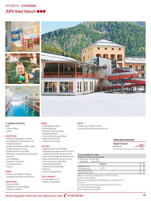 ITS Billa Reisen Winterkatalog 2016/17 - Autoreisen Wintersport Wellness