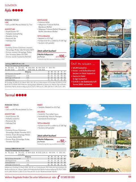 ITS Billa Reisen Winterkatalog 2016/17 - Autoreisen Wintersport Wellness