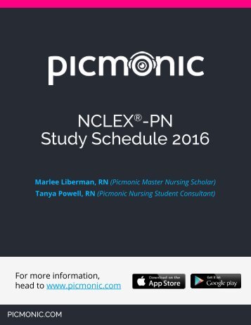 NCLEX -PN Study Schedule 2016