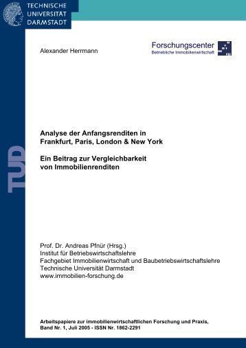 Analyse der Anfangsrenditen in Frankfurt - Technische Universität ...