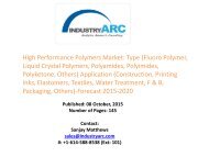 High Performance Polymers Market: North America is the leading region with high market shares