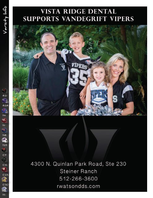 2015 Vandegrift Viper Football Media Guide