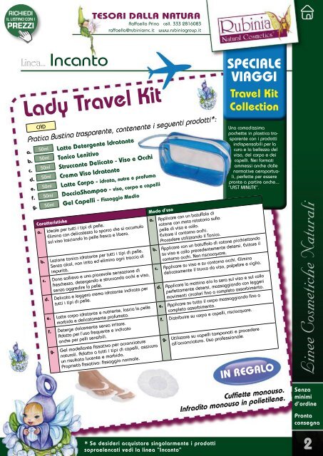 LADY TRAVEL KIT - SPECIALE VIAGGI