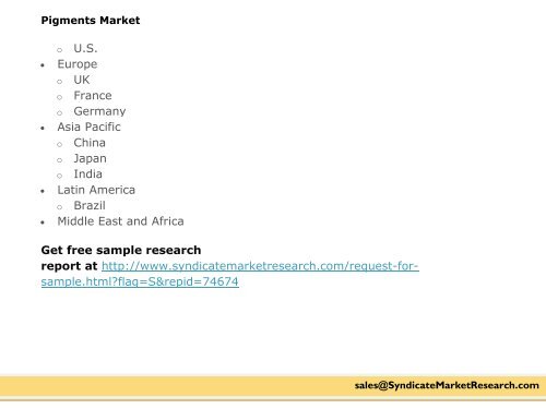 Pigments Market