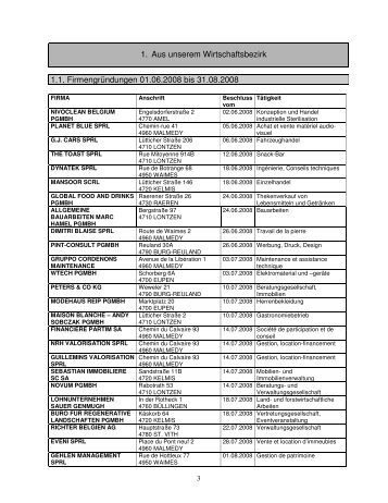 1. Aus unserem Wirtschaftsbezirk 1.1 ... - IHK Eupen