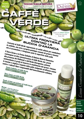 CAFFE VERDE - Ultima frontiera contro la buccia d'arancia