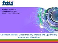 Colostrum Market Revenue is expected to reach US$ 1943.5 Mn Over 2016-2026