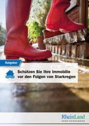 RheinLand Versicherungen Ratgeber – Schutz vor Starkregen
