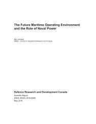 The Future Maritime Operating Environment and the Role of Naval Power