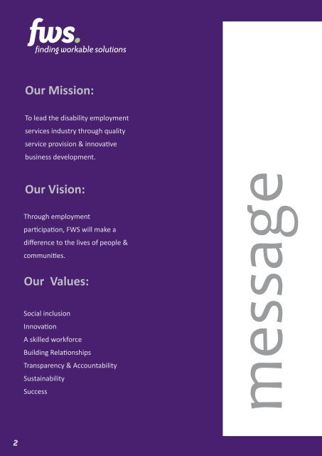 FWS Annual Report 2014/15