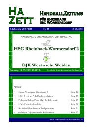 HSG Rheinbach-Wormersdorf 2 DJK Westwacht Weiden