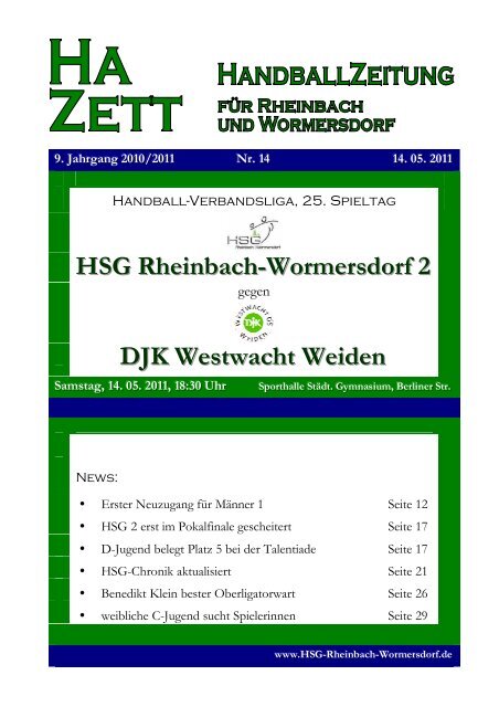 HSG Rheinbach-Wormersdorf 2 DJK Westwacht Weiden