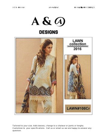 A & @ Designs 2016 lawn collection