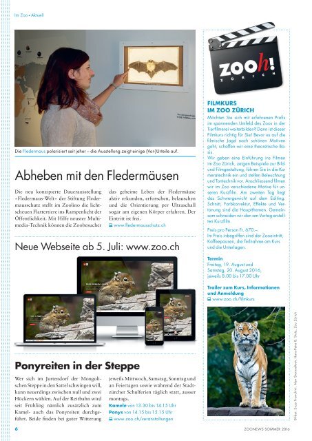 Zoonews Sommer 2016