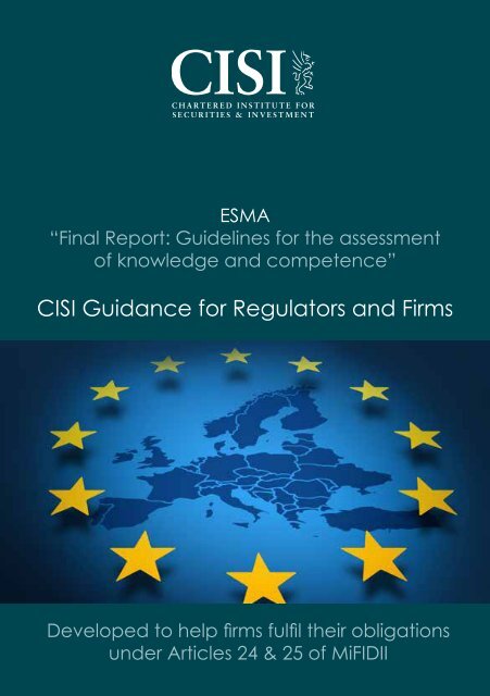 CISI Guidance for Regulators and Firms
