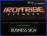 Important Factors to Consider while Choosing a Business Sign