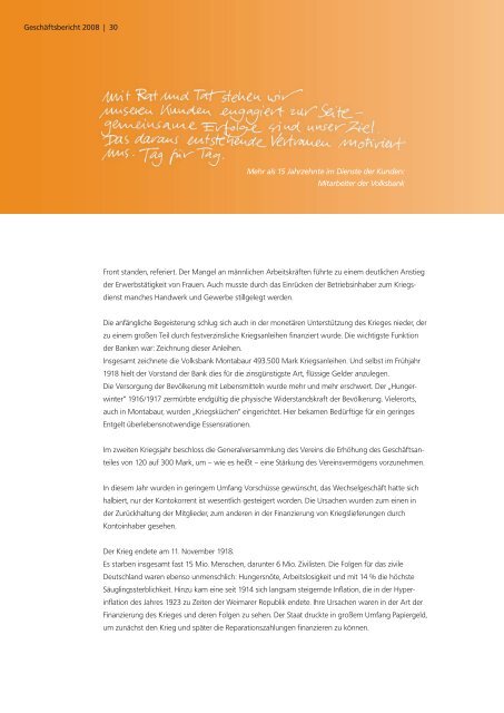 Geschäftsbericht 2008 als PDF - Volksbank Montabaur