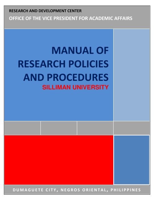 Research Manual_Policies and Procedures